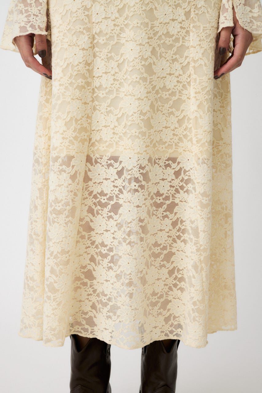 MOUSSY「FLOCKY LACE ドレス」|ワンピース|