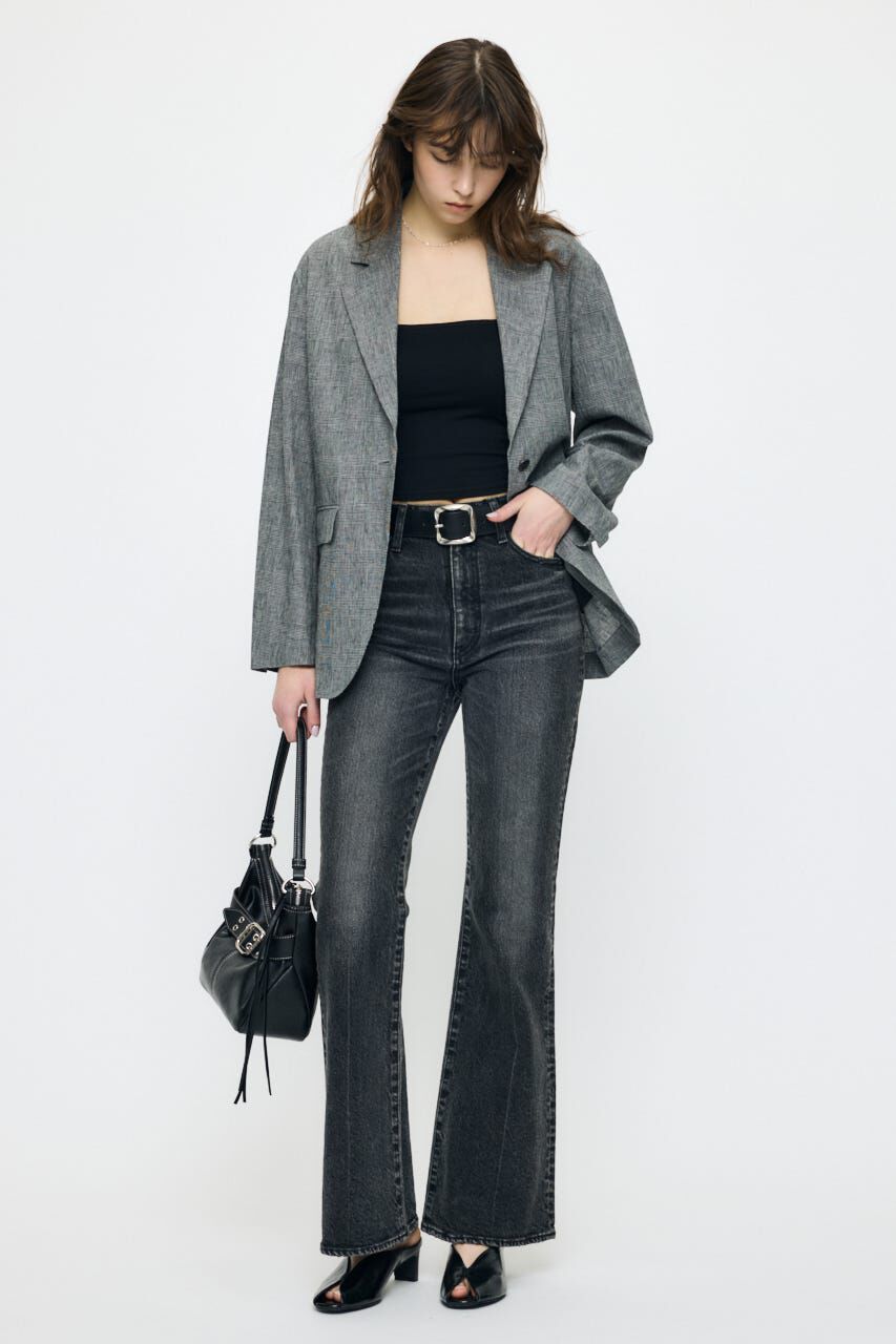MOUSSY「MVS BLACK FLARE」|デニム|