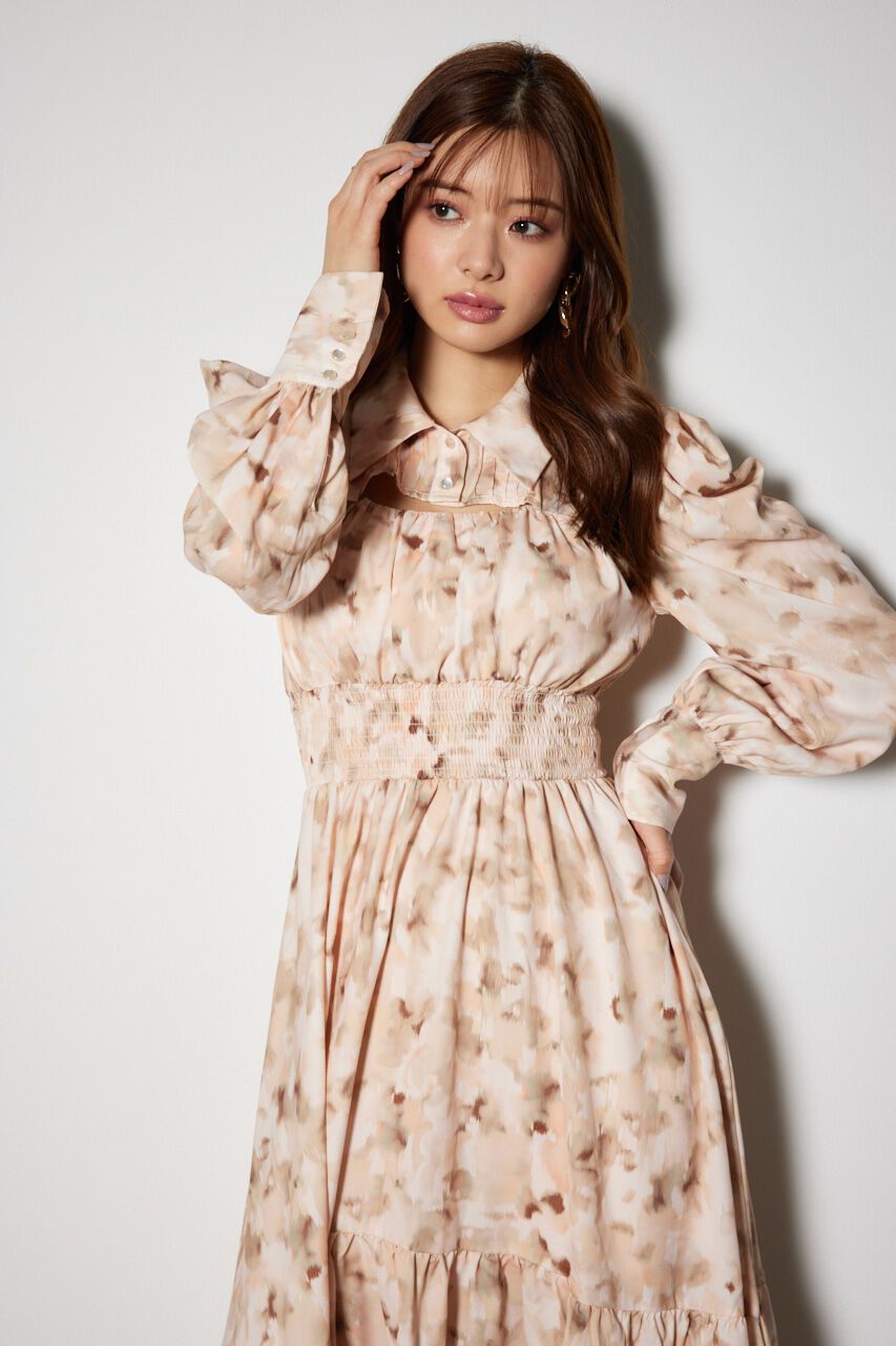 rienda「ウエストシャーリングシャツディテールワンピース」|ワンピース|