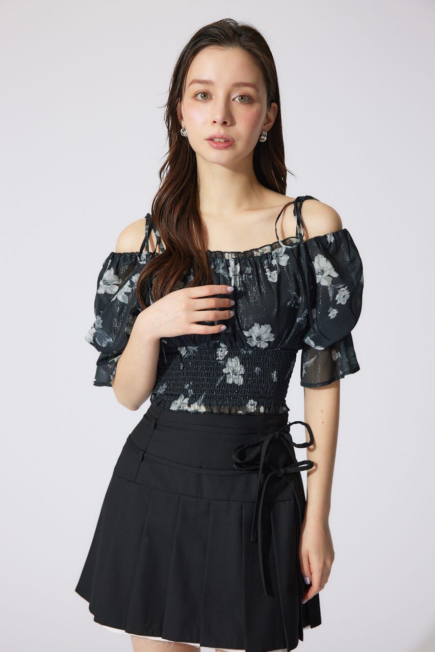 rienda「パフスリーブシャーリングブラウス」|シャツ・ブラウス|