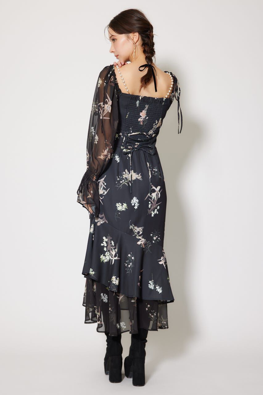 rienda「ビスチェパターンアシンンメトリーマーメイドワンピース」|ワンピース|