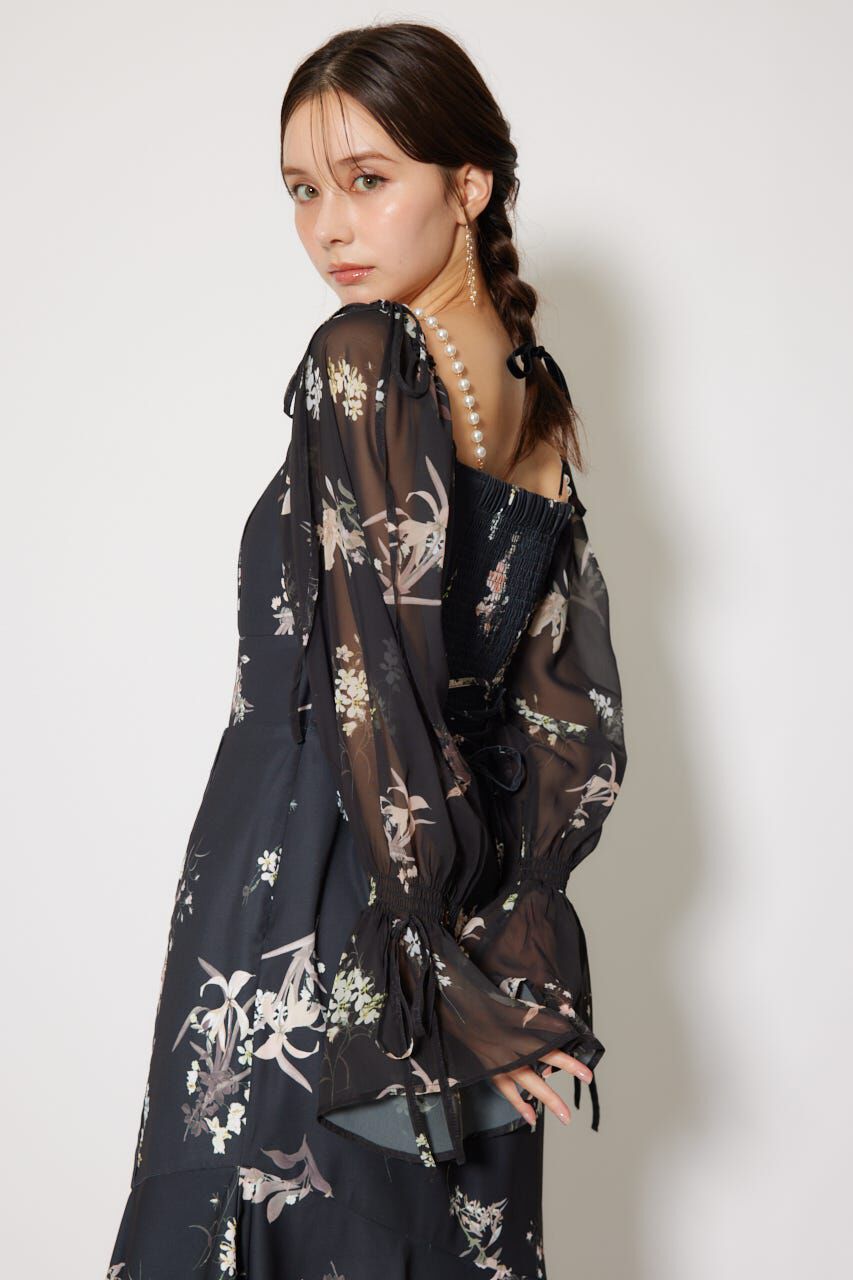 rienda「ビスチェパターンアシンンメトリーマーメイドワンピース」|ワンピース|