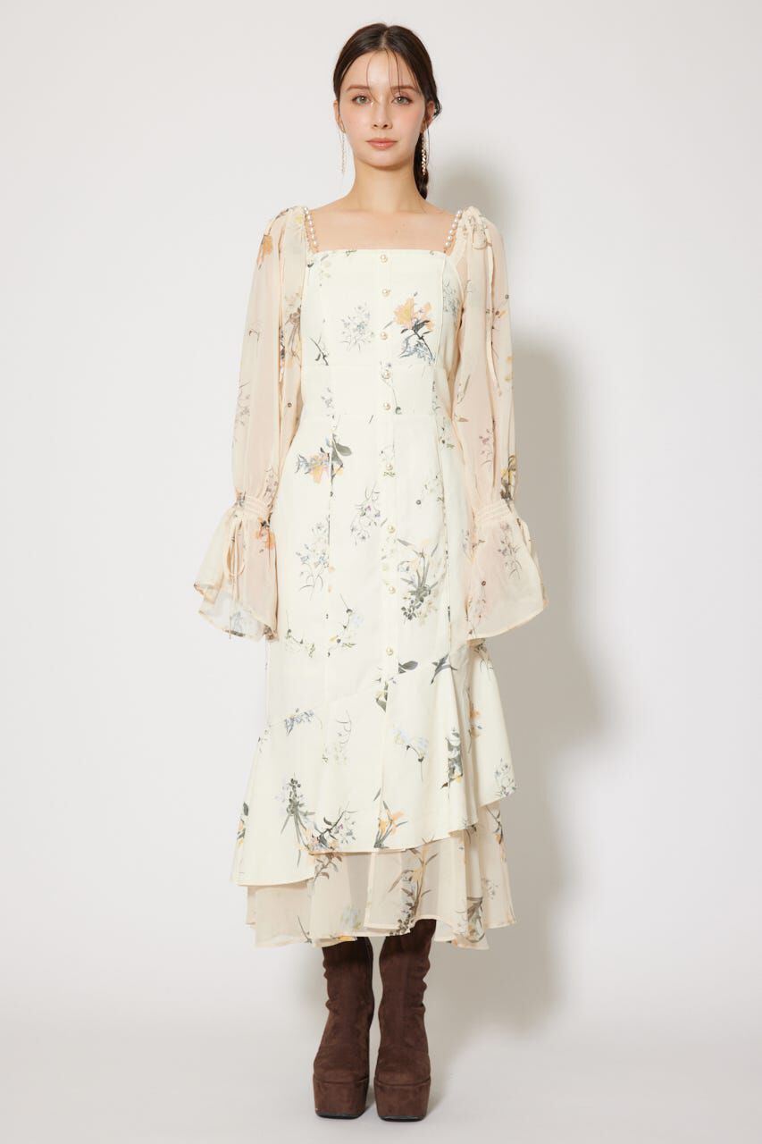 rienda「ビスチェパターンアシンンメトリーマーメイドワンピース」|ワンピース|