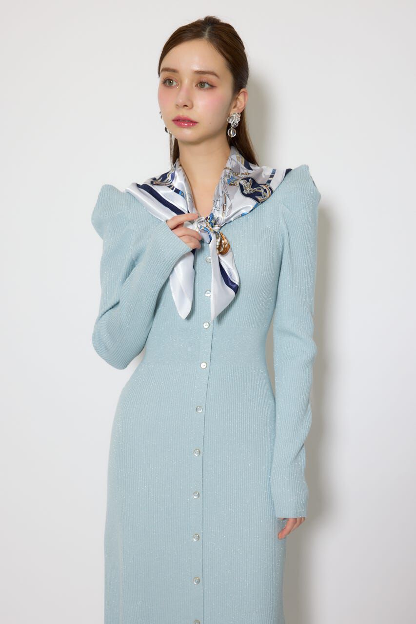 rienda「スカーフ付きマーメイドニットワンピース」|ワンピース|