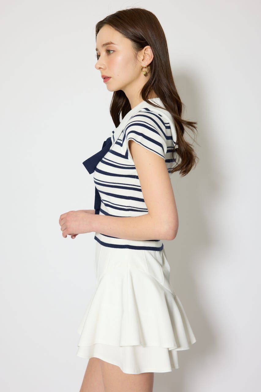 rienda「セーラーカラーデザインニットトップス」|ニット・セーター|