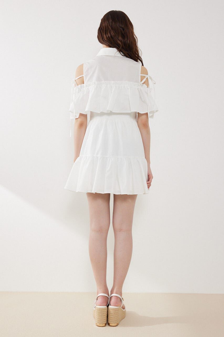 rienda「オフショルフリルティアードミニワンピース」|ワンピース|