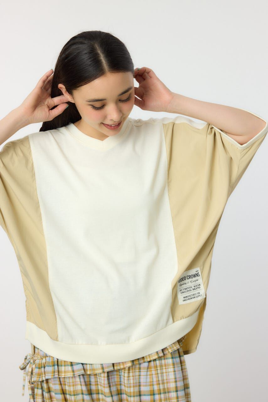 RODEO CROWNS「ドッキング切替ドルマントップス」|Tシャツ・カットソー|