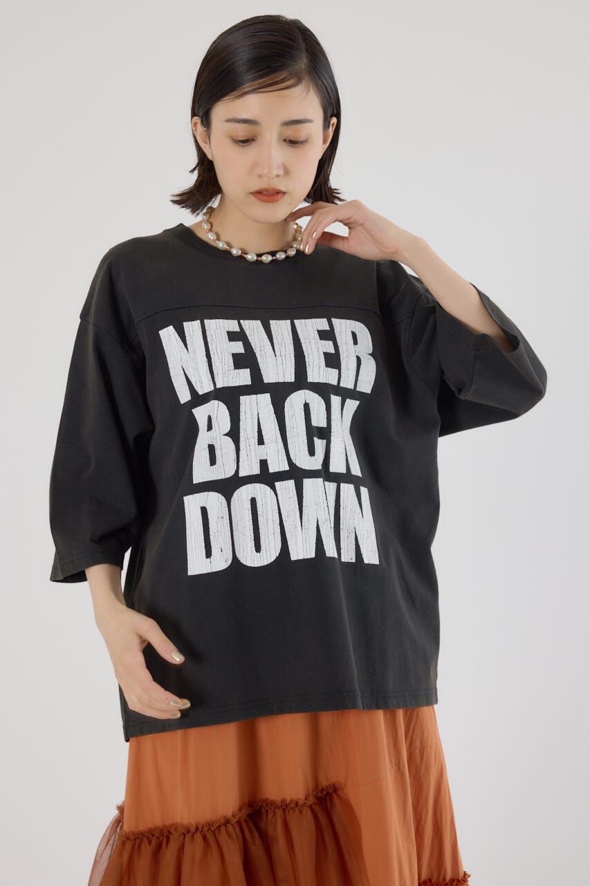 RODEO CROWNS「メッセージ5分袖Tシャツ」|Tシャツ・カットソー|