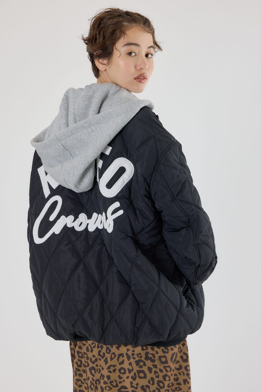 RODEO CROWNS「キルティングフードブルゾン」|ブルゾン・スタジャン|BLK