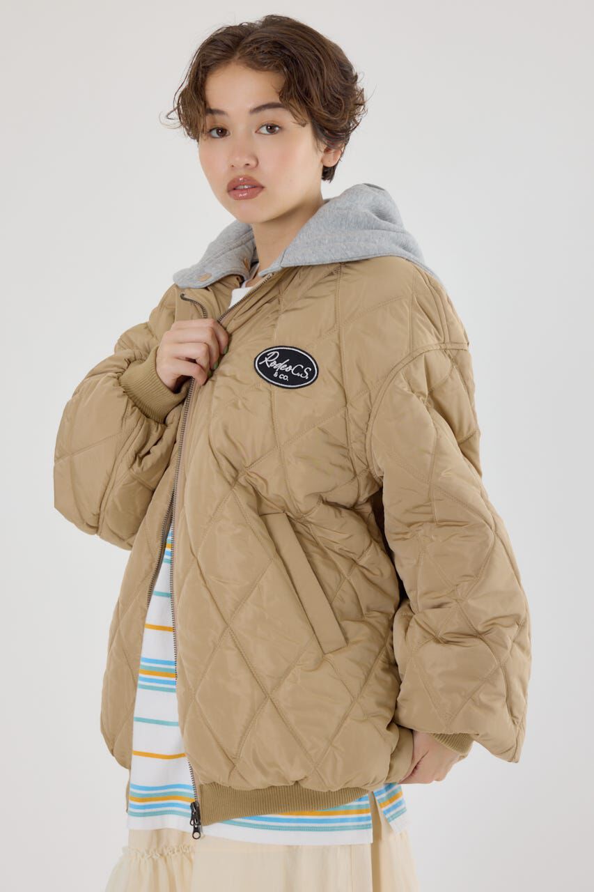 RODEO CROWNS「キルティングフードブルゾン」|ブルゾン・スタジャン|