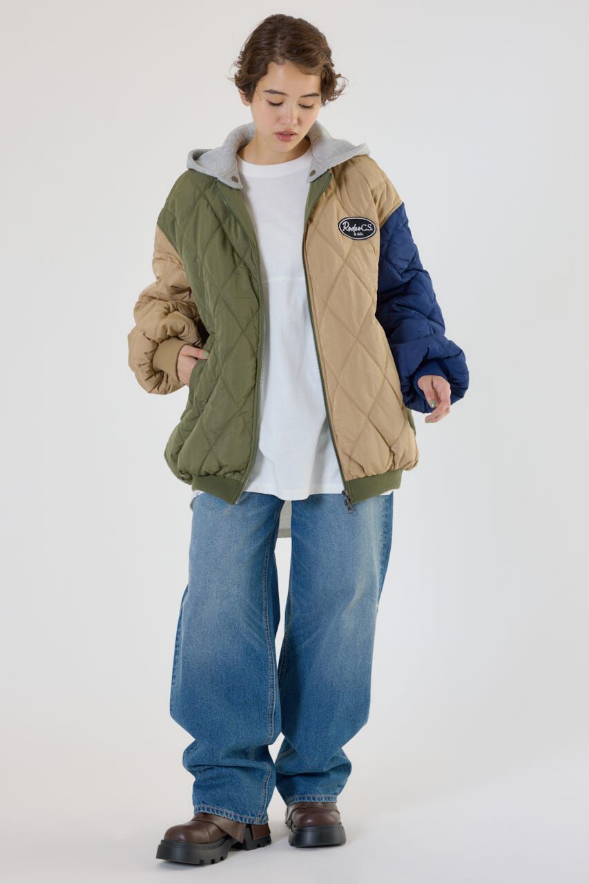 RODEO CROWNS「キルティングフードブルゾン」|ブルゾン・スタジャン|