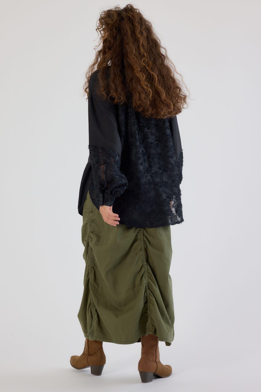 RODEO CROWNS「シャーリングマキシスカート」|スカート|