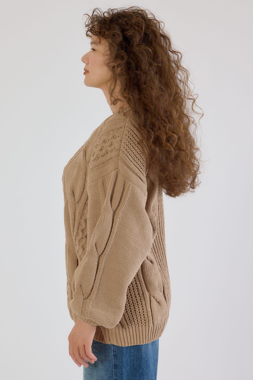 RODEO CROWNS「Vネックモールニットトップス」|ニット・セーター|