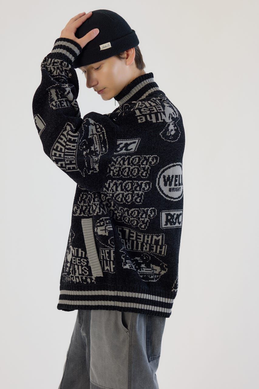 RODEO CROWNS「グラフィティーニットスタジャン」|ブルゾン・スタジャン|