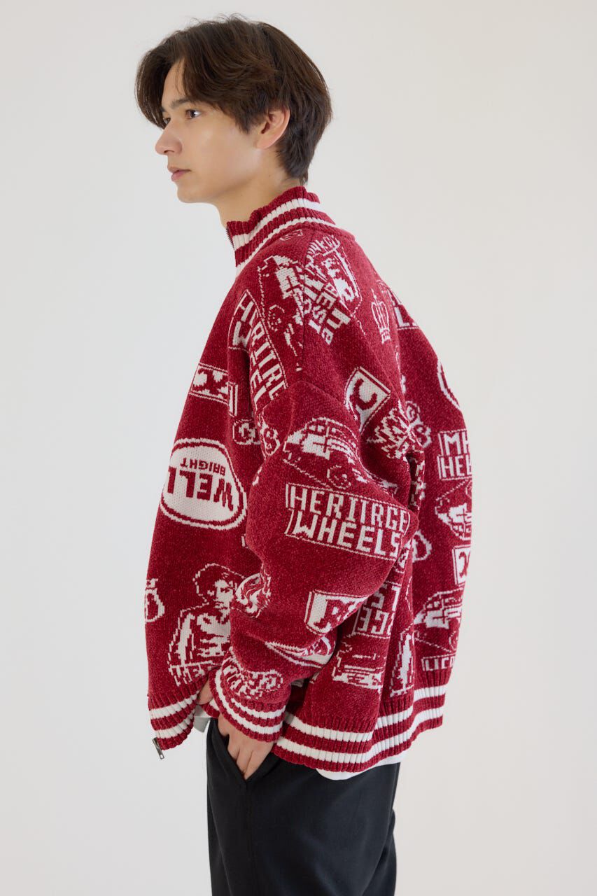 RODEO CROWNS「グラフィティーニットスタジャン」|ブルゾン・スタジャン|