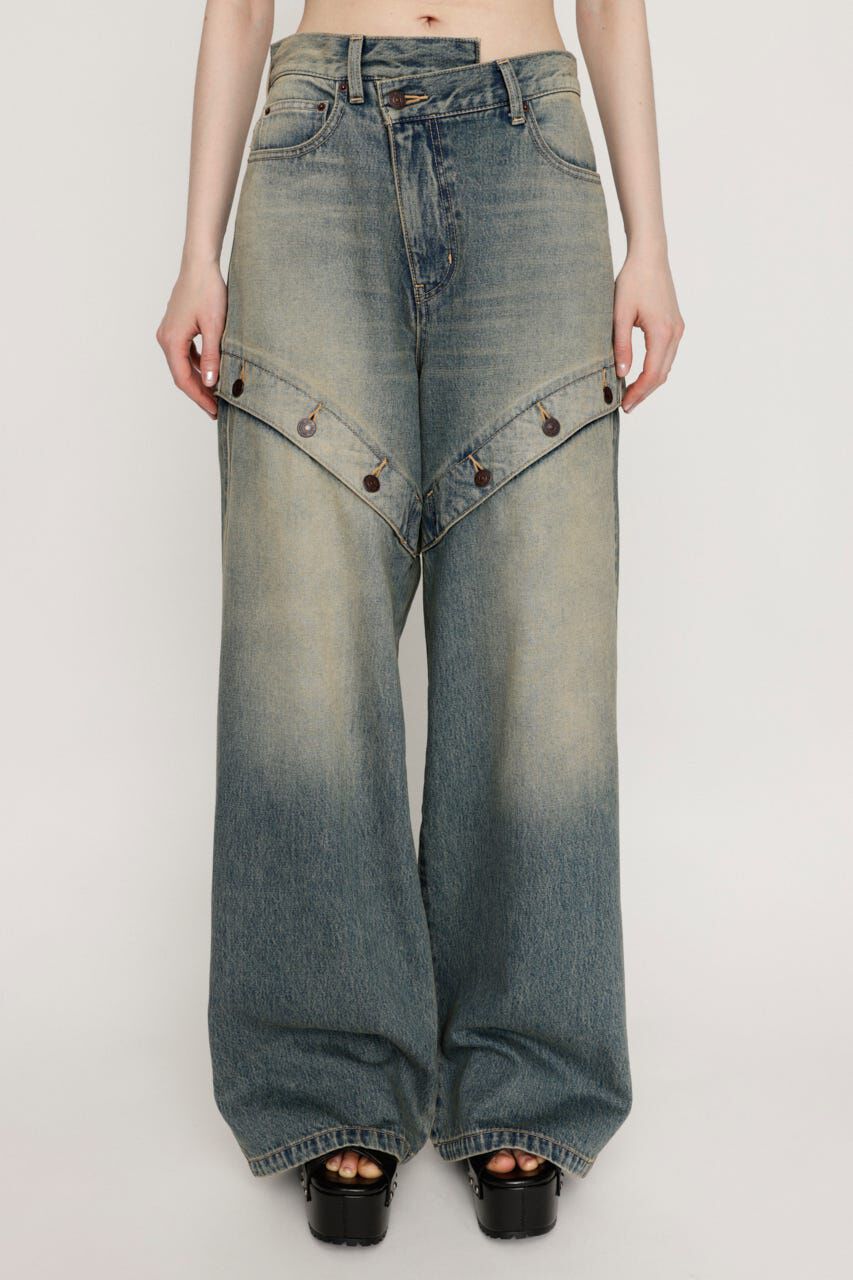 SLY「J／W SIDE OPEN STRAIGHT パンツ」|デニム|