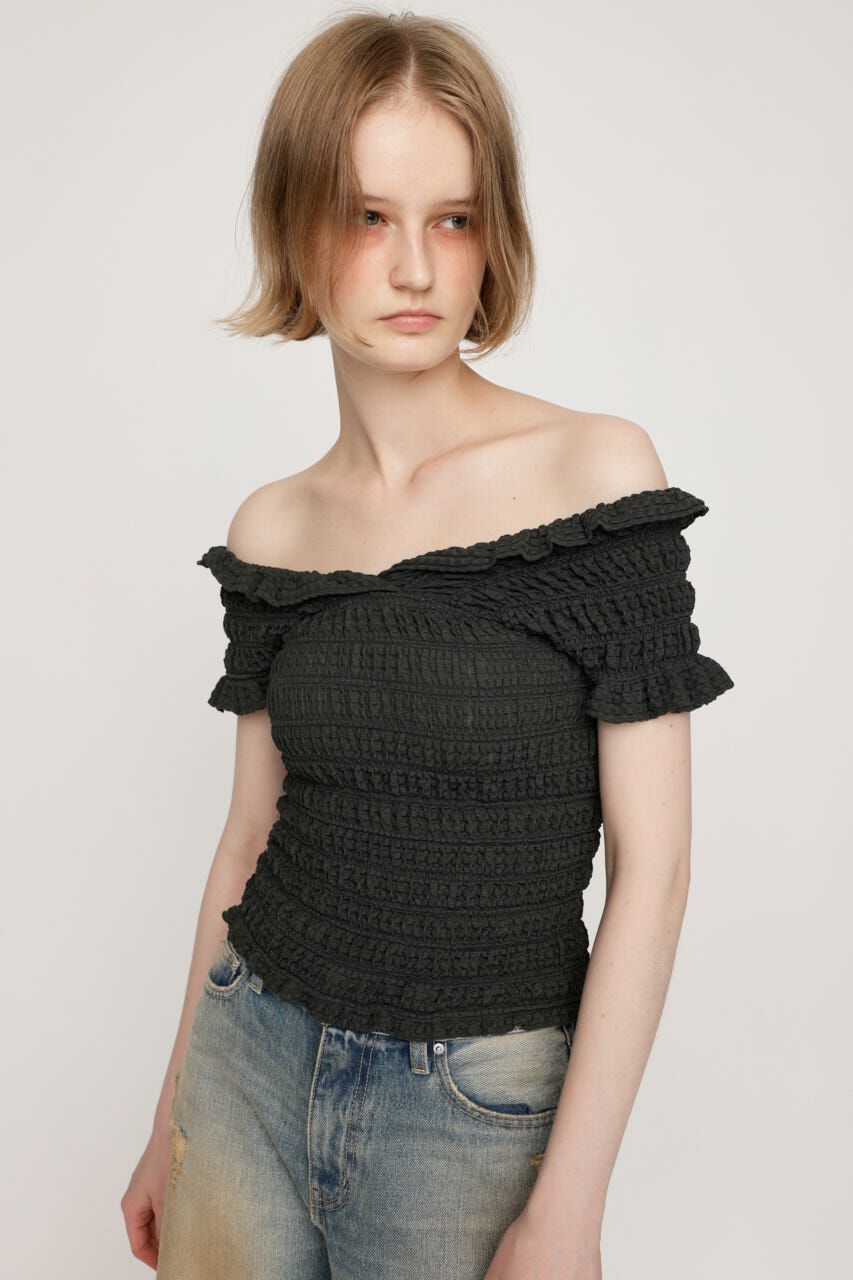 SLY「SHEER SHIRRING BUSTIER トップス」|その他|