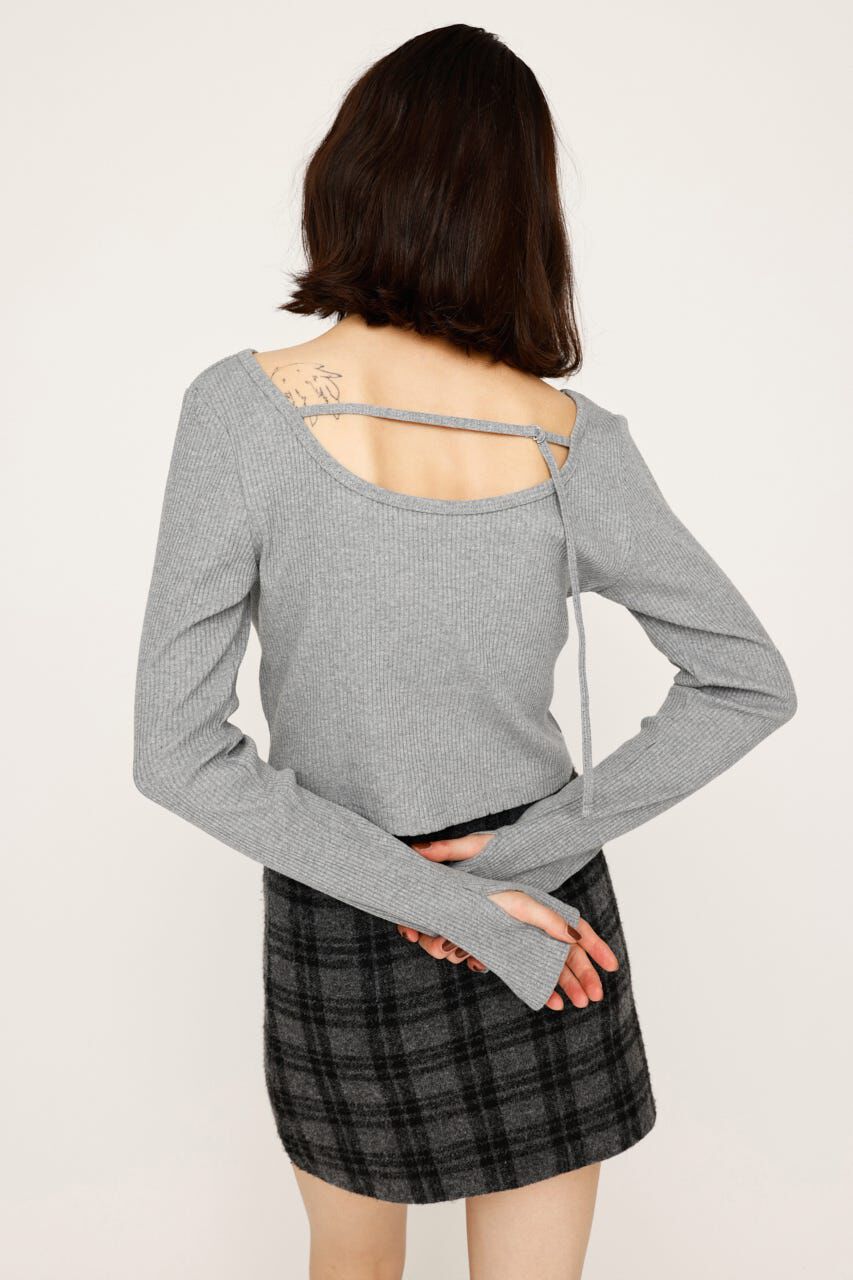 SLY「2WAY CUT RIB トップス」|Tシャツ・カットソー|