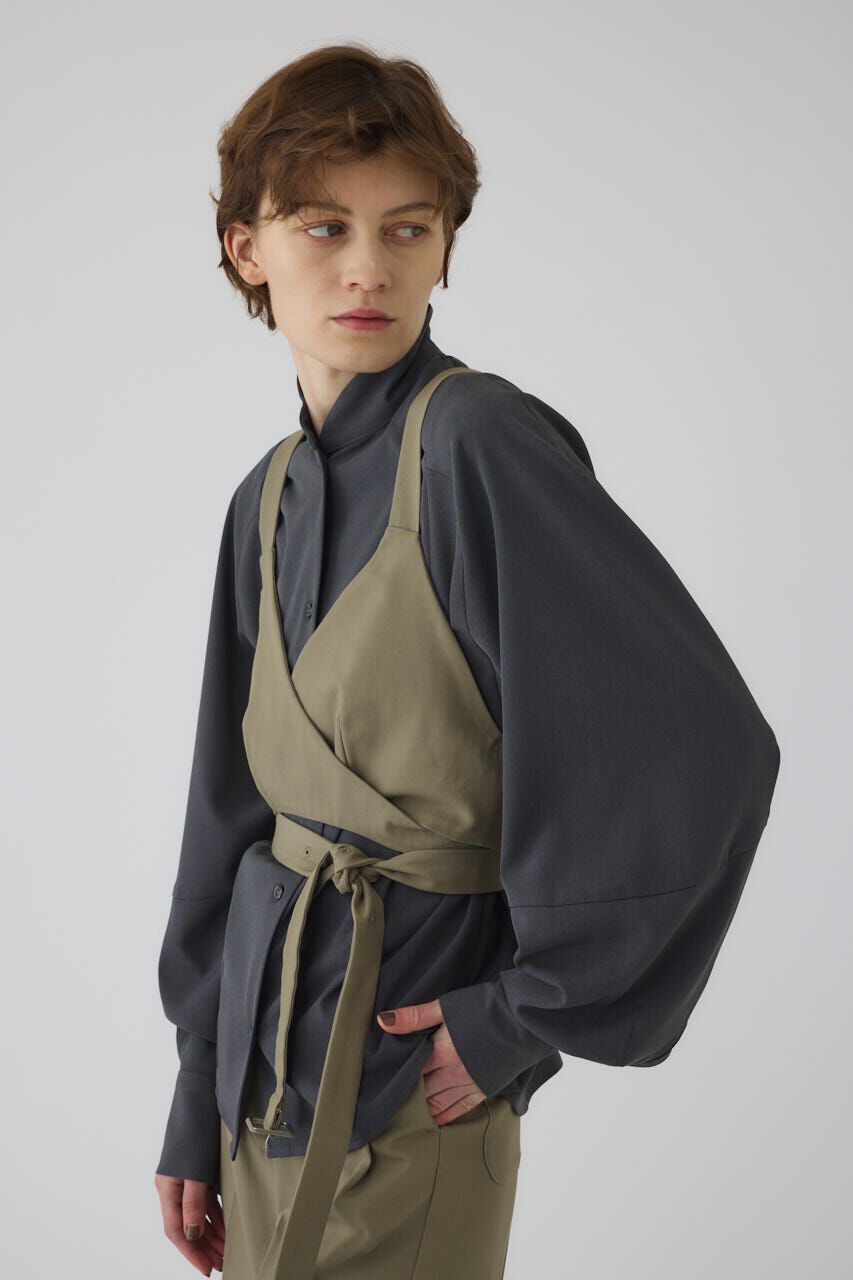 RIM.ARK 「Stand collar volume blouse」|シャツ・ブラウス|