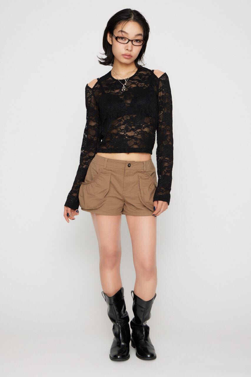 LAGUA GEM「POCKET GATHER COMPACT ショートパンツ」|その他|