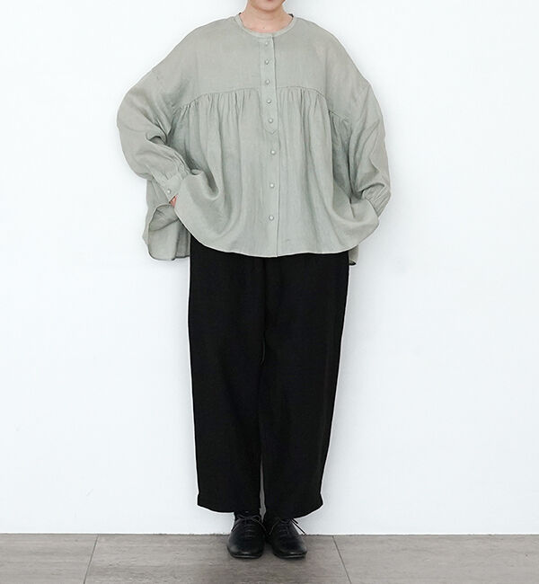 オローネ「バルーンロングパンツ&ldquo;リネン&rdquo;」|その他|ブラック