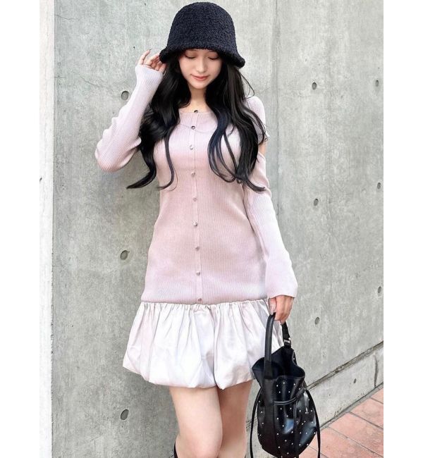 RESEXXY「ヘムドッキングミニニットワンピース」|ワンピース|