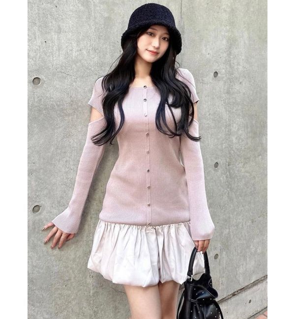 RESEXXY「ヘムドッキングミニニットワンピース」|ワンピース|