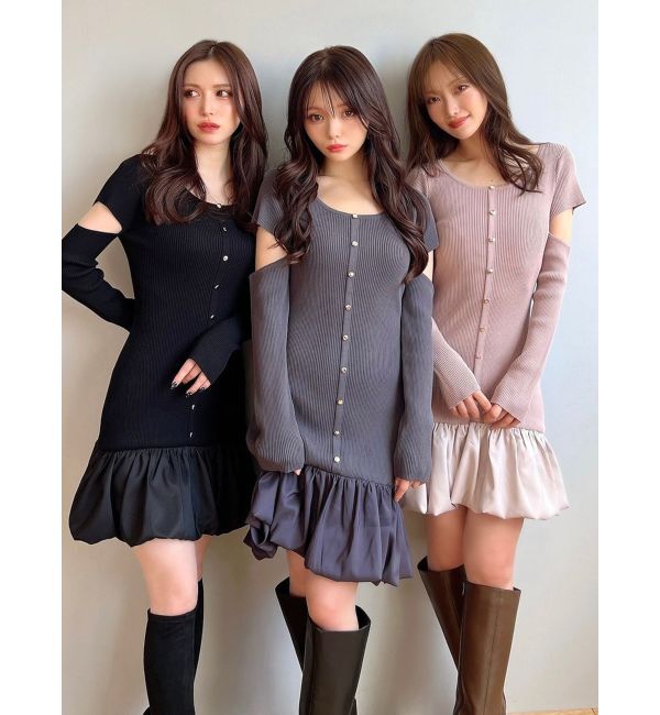 RESEXXY「ヘムドッキングミニニットワンピース」|ワンピース|