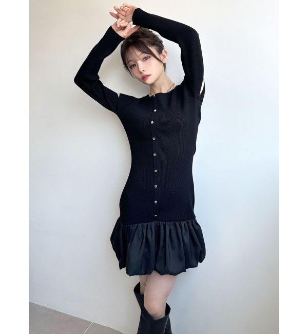 RESEXXY「ヘムドッキングミニニットワンピース」|ワンピース|