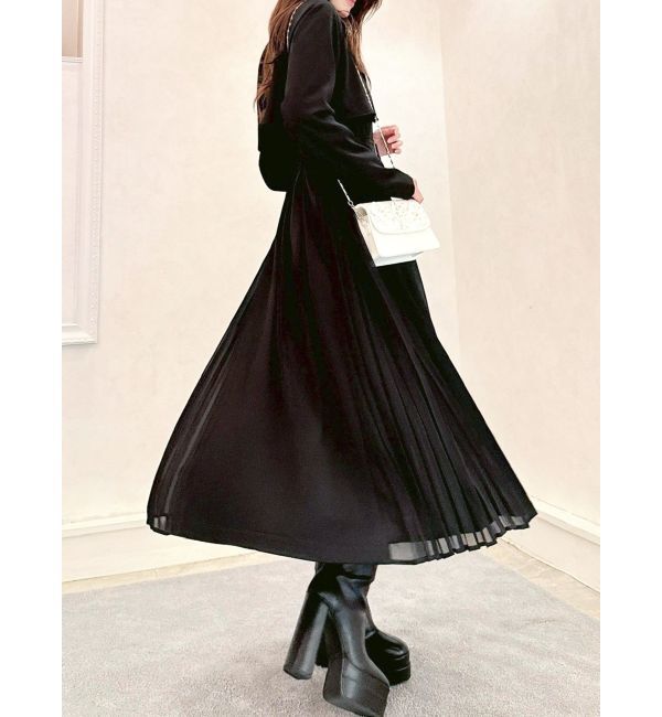 RESEXXY「サイドプリーツトレンチコート」|トレンチコート|