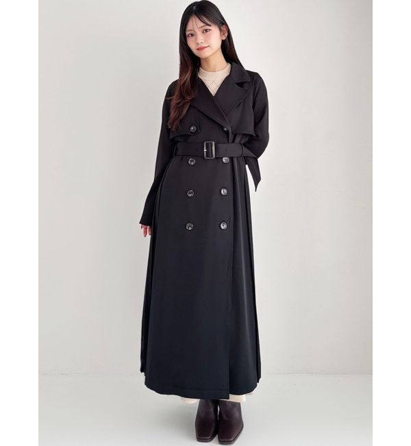 RESEXXY「サイドプリーツトレンチコート」|トレンチコート|