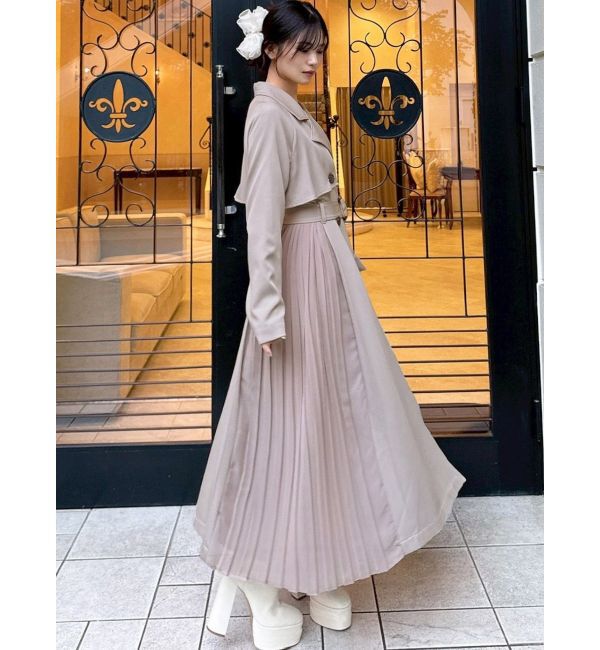 RESEXXY「サイドプリーツトレンチコート」|トレンチコート|