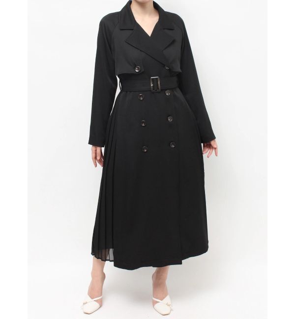 RESEXXY「サイドプリーツトレンチコート」|トレンチコート|