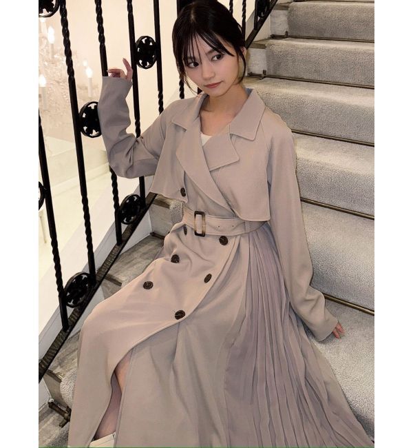 RESEXXY「サイドプリーツトレンチコート」|トレンチコート|