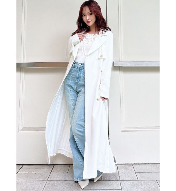 RESEXXY「サイドプリーツトレンチコート」|トレンチコート|