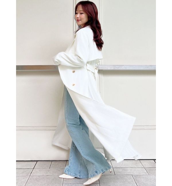 RESEXXY「サイドプリーツトレンチコート」|トレンチコート|