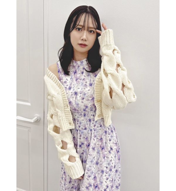 dazzlin「スリットケーブルニットカーディガン」|カーディガン|