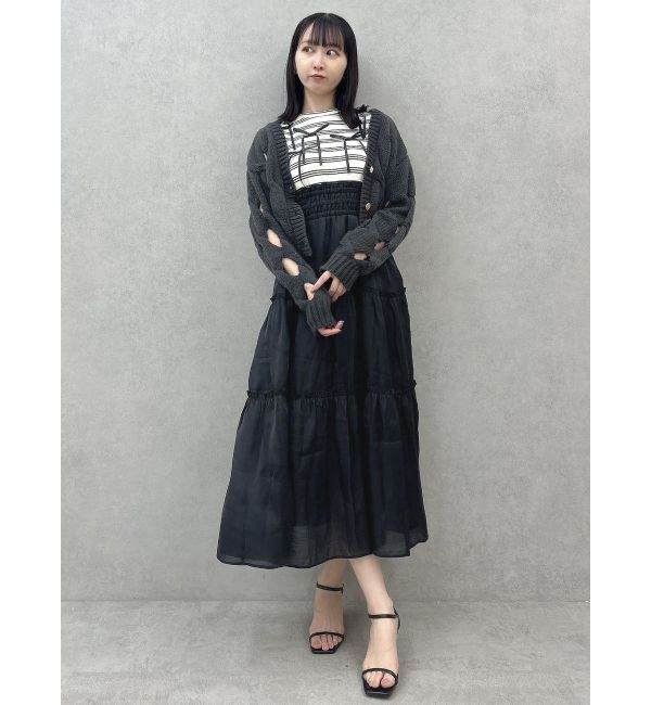 dazzlin「スリットケーブルニットカーディガン」|カーディガン|