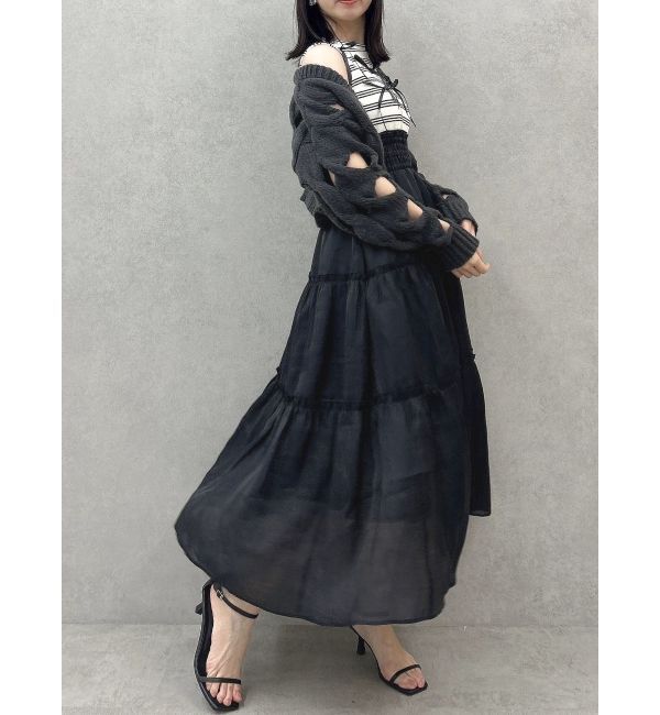 dazzlin「スリットケーブルニットカーディガン」|カーディガン|