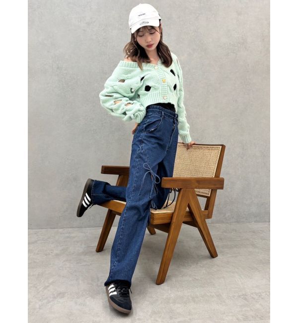 dazzlin「スリットケーブルニットカーディガン」|カーディガン|