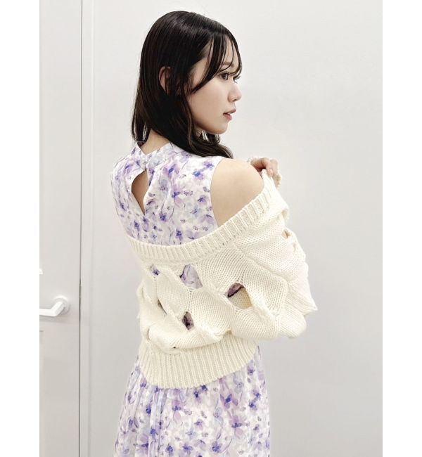 dazzlin「スリットケーブルニットカーディガン」|カーディガン|