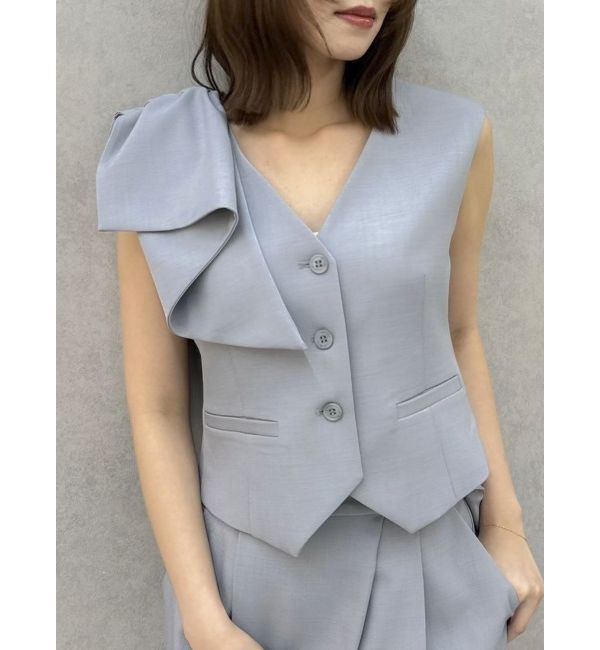 dazzlin「【セットアップ対応】ショルダーリボンジレ」|ベスト・ジレ|