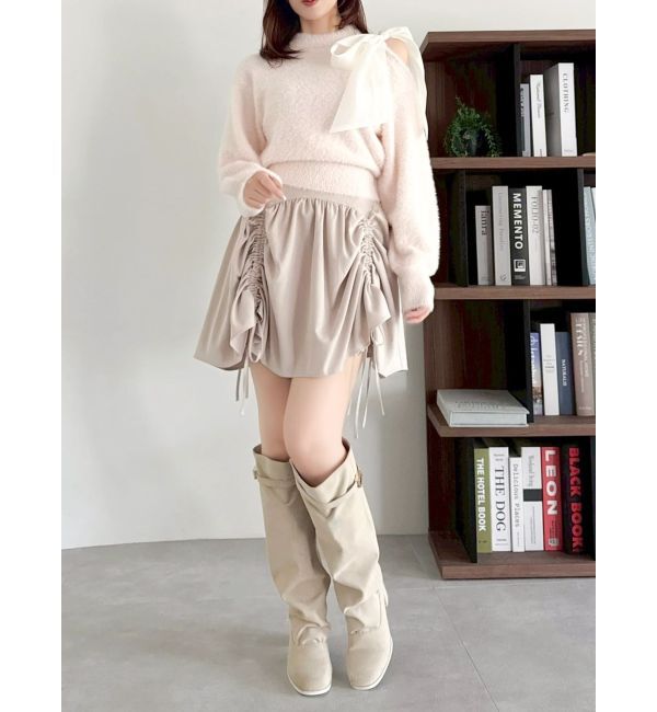 dazzlin「ワンショルミニシャギーニットトップス」|ニット・セーター|