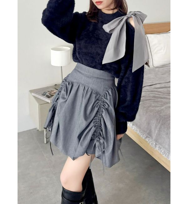 dazzlin「ワンショルミニシャギーニットトップス」|ニット・セーター|