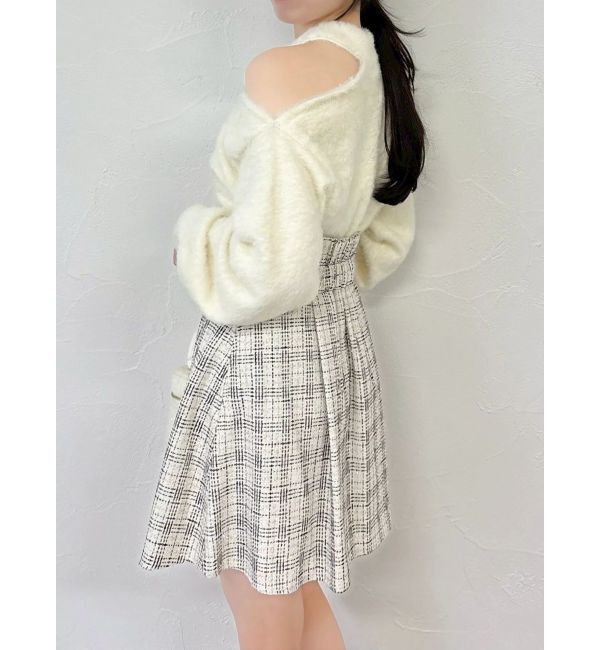 dazzlin「ワンショルミニシャギーニットトップス」|ニット・セーター|