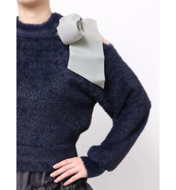 dazzlin「ワンショルミニシャギーニットトップス」|ニット・セーター|