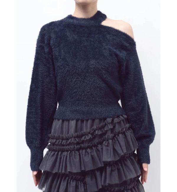 dazzlin「ワンショルミニシャギーニットトップス」|ニット・セーター|