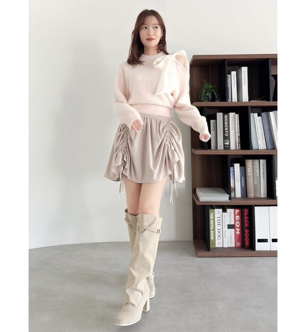 dazzlin「ワンショルミニシャギーニットトップス」|ニット・セーター|