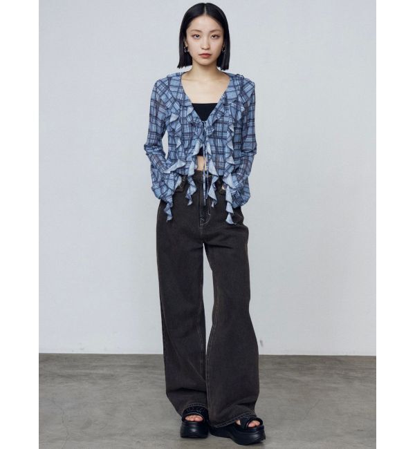 EMODA「ラッフルハングクロップドブラウス」|Tシャツ・カットソー|