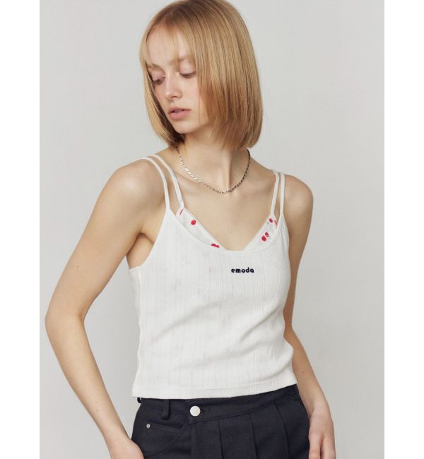 EMODA「アイレットレイヤードキャミソール」|キャミソール|
